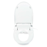 Brondell Swash DS725 bidet toilet seat opened from a front view