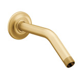 Nebia Fixed Shower Arm Brushed Gold in a white background