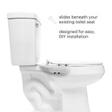 SSE-25 slides beneath your existing toilet seat designed for easy, DIY installation.