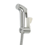 Brondell PureSpa Essential Hand-held Bidet Sprayer chrome on holster.