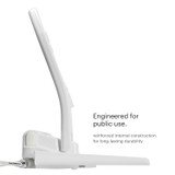 image of T22 Open Front Less Cover toilet bidet seat. Engineered for public use.  Engineered for public use.  Reinforced internal construction for long lasting durability.
