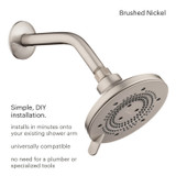 Brondell Nebia Yuba 5-Setting Fixed Showerhead offers universal compatibility for easy DIY installation.