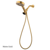 Brondell Nebia  Yuba 5-Setting Handshower with HaloNetic Double Docking System in matte gold, installed