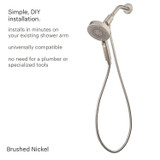 Brondell Nebia  Yuba 5-Setting Handshower with HaloNetic Double Docking System is simple to install in minutes, universally compatible, does not require a plumber or specialized tools.