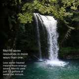 Nebia Merritt 5-Setting Handshower with HaloNetic Double Docking System saves water resources and energy to heat less water compared to other shower systems.