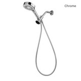 Nebia Merritt 5-Setting Handshower with HaloNetic Double Docking System in brushed nickel on magnetic dock