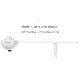 Brondell PureSpa Advanced Warm Water Bidet Attachment with modern, ultra-slim design and self-cleaning, retractable nozzle. Text highlights key features.