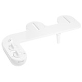 PureSpa Advanced Warm Water Bidet Attachment by Brondell with dual nozzles, adjustable pressure and temperature controls, and easy under-seat installation.