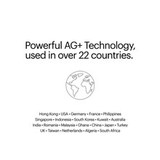 Powerful AG+ Technology, used in over 22 countries.