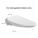 Elongated seat measurements: 16.14" Wide, 5.25" High, 20.4" Long