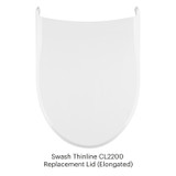 Toilet seat lid replacement for Elongated-shaped Swash CL2200.