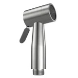 Brondell PureSpa Luxury Hand-held Bidet Sprayer PS-80 in a brushed nickel finish with a large spray head and pressure-control trigger.