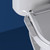 Brondell Swash LE89 bidet toilet seat with side arm control in a blue background