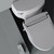Brondell Swash LE99 bidet toilet seat with remote on the side with a gray background