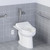 image of T22 Open Front Less Cover toilet bidet seat installed in the bathroom