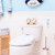 Omigo SL Advanced Bidet Toilet Seat with Remote Control installed in nautical bathroom