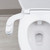 Omigo Element plus bidet attachment top view installed on standard toilet