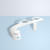 Omigo Element Non-Electric Bidet Attachment in White, side view, against blue background