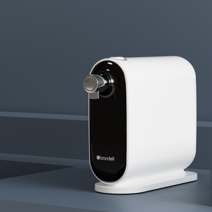 Cypress H630 water filtration system against blue background.