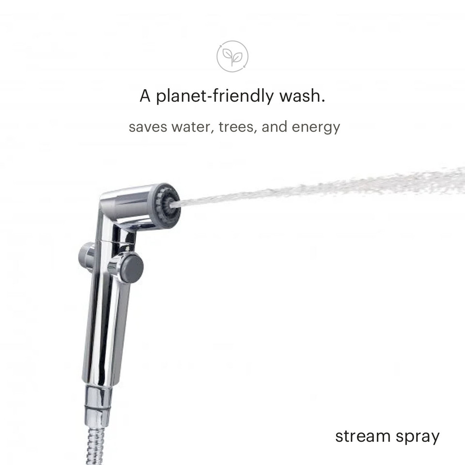 Brondell CleanSpa Luxury Stainless Steel Non-Electric Handheld Bidet Attachment In Matte Black Csl 40mb