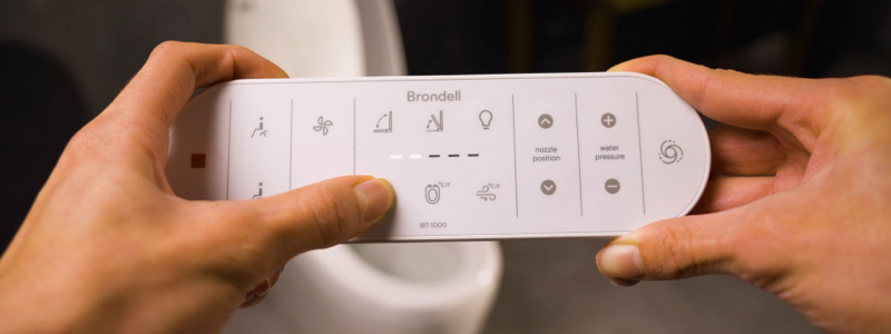 Integrated Bidet Toilet Remote closeup