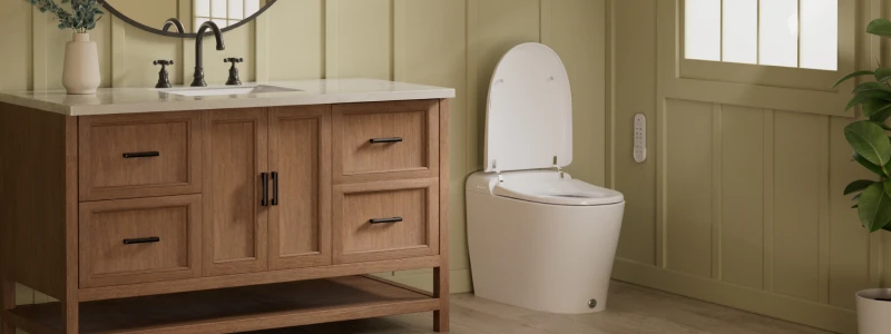 Integrated Bidet Toilet in a modern bathroom