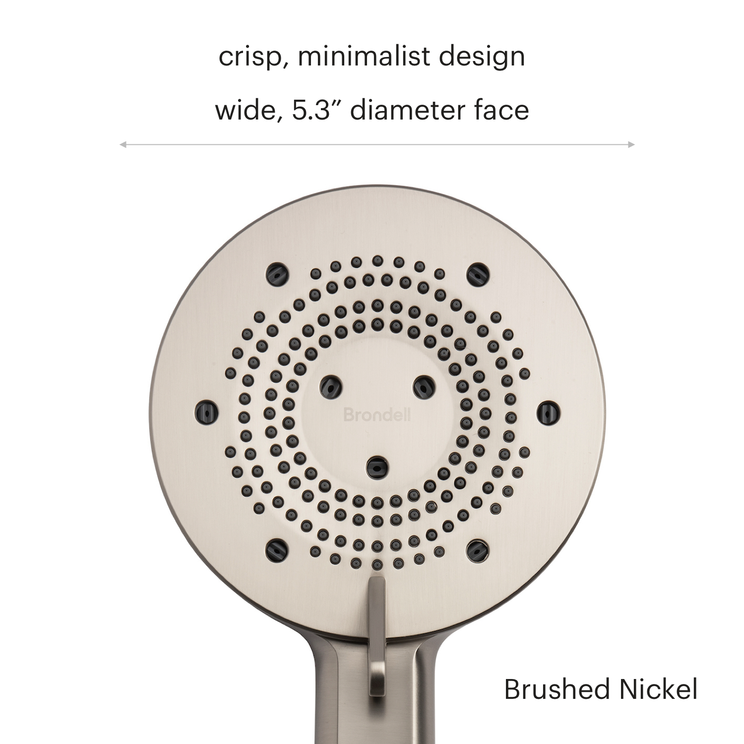 Nebia Yuba 5-Setting Water Saving Handshower with HaloNetic Dual Docking System, Brushed Nickel