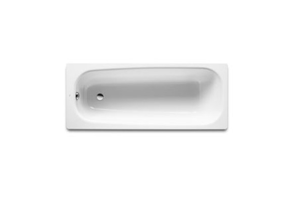 Roca Contesa Straight Bath Anti Slip 2 Tap Holes 1700x700mm Excluding Legs And Grips