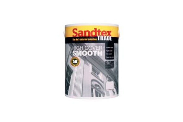 Sandtex Trade High Cover Smooth Brilliant White 5 Litres 5025729
