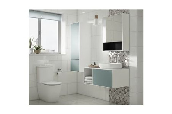 Space White Polished Porcelain Wall & Floor Tile 300 x 600mm Pack of 6