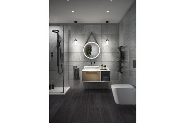 Skyla Grey Matt Porcelain Wall & Floor Tile 316 x 608mm Pack of 6