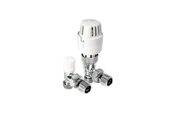 PlumbRight Thermostatic Radiator Valve and Lockshield Pack 15 mm TP15PACKA (321685)