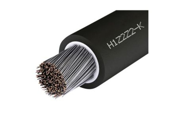 Cable World PV Solar Cable H1Z2Z2-K 6.0mm Black -40°C/+90°C - 25m Reel (835703)