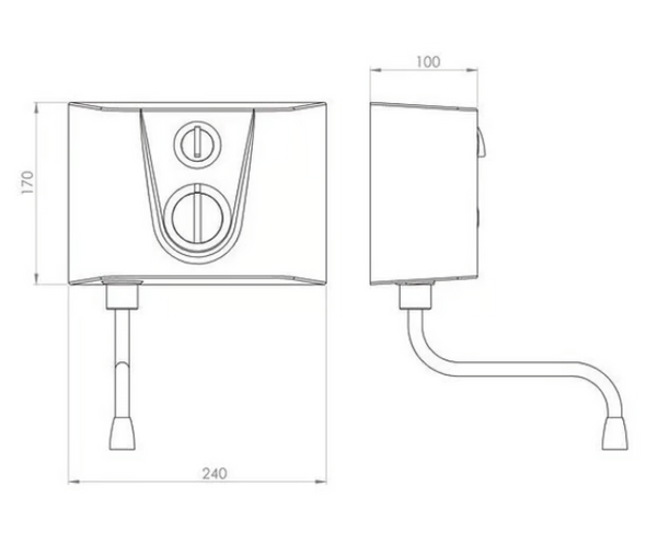 Hyco Wave 2.84kW Instantaneous Hand Wash Water Heater, Manual - HW30M