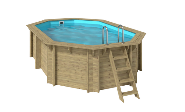 OKU Wooden pool assembly kit oval 4.86 x 3.36 x 1.2 m - 8.5 x 4.5m