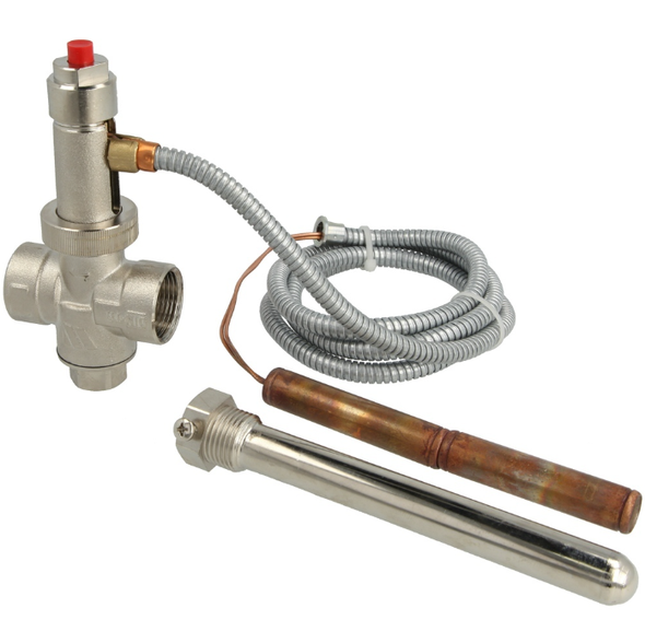 Thermal drain valve ¾" 97°C control temperature