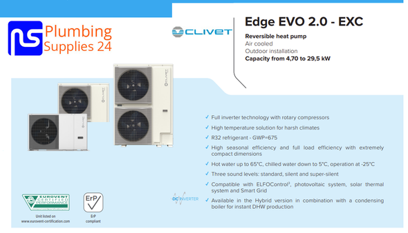 Clivet Air Source Heat Pump - Edge EVO 2.0 - EXC (6.1Kw)