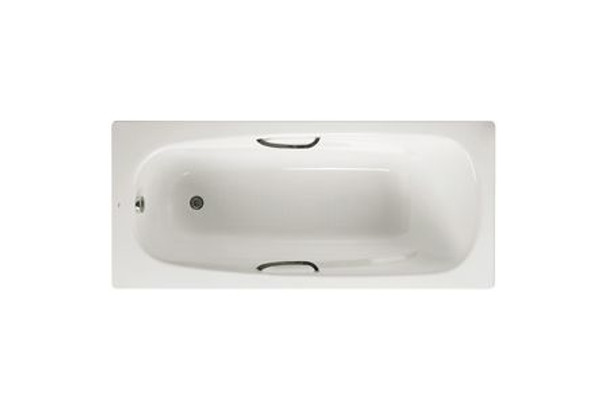 Roca Carla Bath with Grip Holes and Anti Slip 2 Tap Holes 1700x700mm including grips and legs