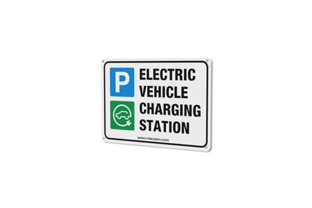 EV Charging A5 Landscape Parking Sign - EVPS0020 (456460)