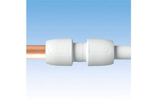 Wavin HEP2O Straight Connector White 22 mm HD1/22W - 10 Units (964082)