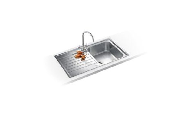 Franke Ascona Stainless Steel 1 Taphole Kitchen Sink -1.0 Bowl, Reversible (410072)