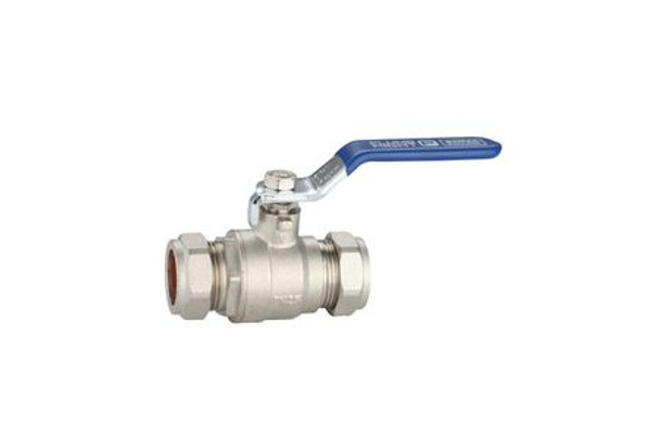 PlumbRight Lever Ball Valve Blue Handle 15 mm PRLBV15BLU x 5 units (111406)