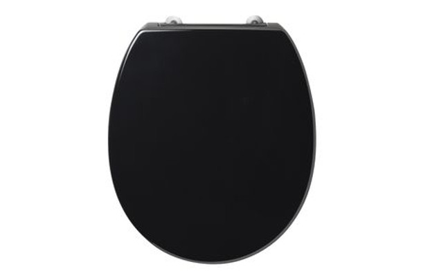 Armitage Shanks Contour 21 Black Toilet Seat and Cover with Bottom Fix Hinges S405866