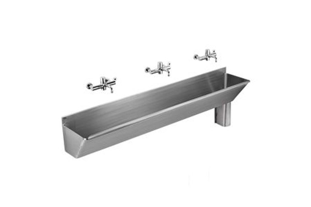 Armitage Shanks S2877MY Firth 40x45cm Scrub Up Trough Stainless Steel Right Hand Outlet Waste & Cover (905672)