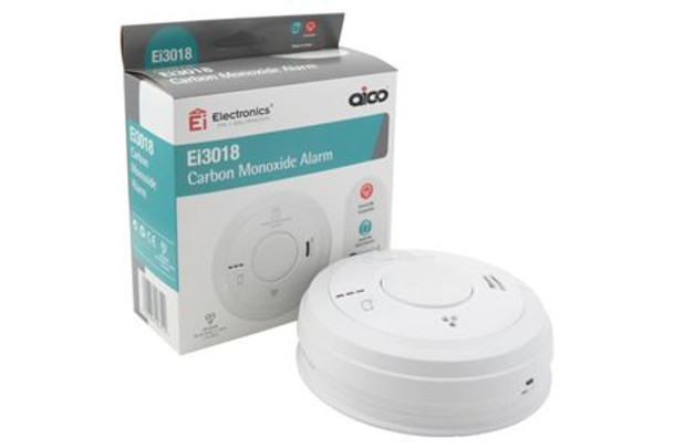 Aico Carbon Monoxide Alarm Rechargeable Lithium Cell White 230 V EI3018