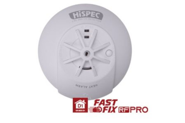 Hispec Radio Frequency Mains Heat Detector HSSA/HE/RF10-PRO