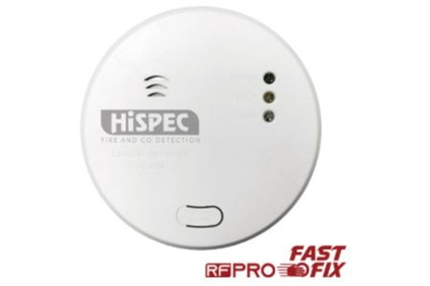 Hispec Radio Frequency Mains Carbon Monoxide Detector HSSA/CO/RF10-PRO