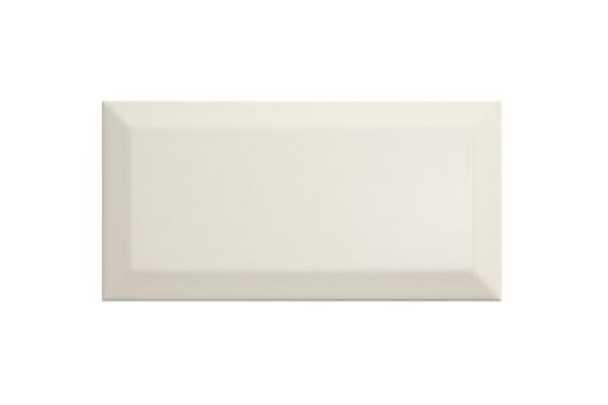 Metro Cream Gloss Ceramic Wall Tile 100 x 200mm Pack of 50