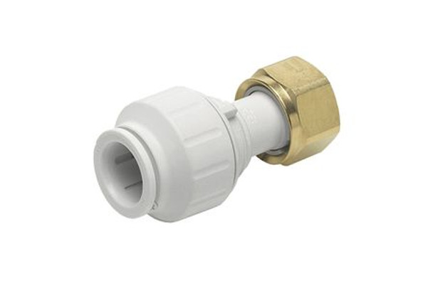 John Guest Speed Fit Straight Tap Connector Push-Fit White 22 mm x 19.05 mm PEMSTC2216-L **2 UNITS**