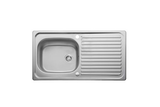 iflo Stainless Steel Reversible1.0 Bowl Kitchen Sink, Laval Tap & Waste Kit (443384)